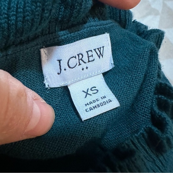 J crew Cotton ruffleneck sweater - Picture 2 of 3